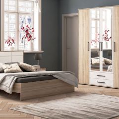 Спальня Соната Тумба прикроватная (дуб сонома/белый) в Ревде - revda.mebel24.online | фото 3