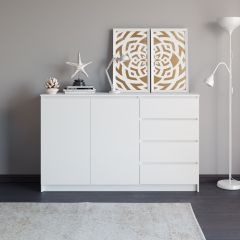 МОРИ Спальный гарнитур (белый) в Ревде - revda.mebel24.online | фото 14
