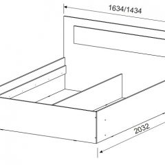 Спальный гарнитур МСП-1 (Дуб золотой/Камень темный) 1400 в Ревде - revda.mebel24.online | фото 3