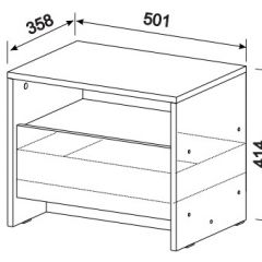 Спальный гарнитур МСП-1 (Дуб золотой/Камень темный) 1400 в Ревде - revda.mebel24.online | фото 6