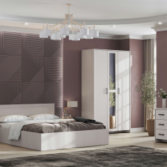 Спальный гарнитур МСП-1 (Ясень Анкор светлый) 1400 в Ревде - revda.mebel24.online | фото