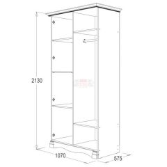 Спальный гарнитур Ольга-1Н (модульная) в Ревде - revda.mebel24.online | фото 3