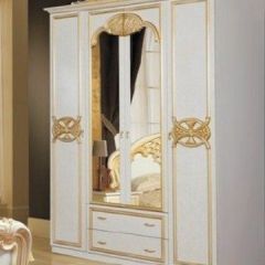 Спальный гарнитур Ольга (модульная) беж/золото в Ревде - revda.mebel24.online | фото 4