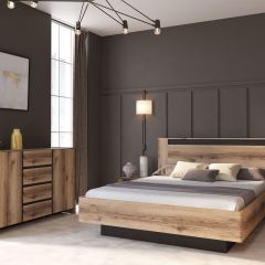 ПРАГА Спальный гарнитур Серия 3 (Дуб Делано/Дуб Венге) в Ревде - revda.mebel24.online | фото