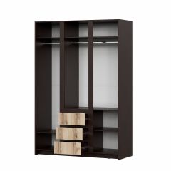 ПРАГА Спальный гарнитур Серия 3 (Дуб Делано/Дуб Венге) в Ревде - revda.mebel24.online | фото 16