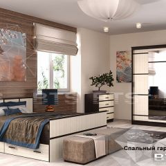 САКУРА Спальный гарнитур (модульная) венге/лоредо в Ревде - revda.mebel24.online | фото 3