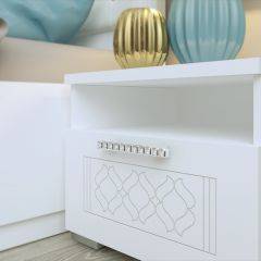 Спальный гарнитур Тиффани (БЕЛЫЙ ТЕКСТУРНЫЙ/БЕЛЫЙ) в Ревде - revda.mebel24.online | фото 5