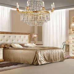 Спальный гарнитур Тиффани штрих-лак/золото в Ревде - revda.mebel24.online | фото