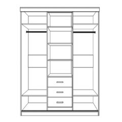 Спальный гарнитур Юнона (вариант-2) в Ревде - revda.mebel24.online | фото 5