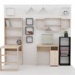 Стеллаж Элемент-1 (дуб сонома) в Ревде - revda.mebel24.online | фото 4