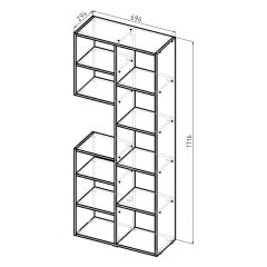 Стеллаж Элемент-2 (дуб сонома) в Ревде - revda.mebel24.online | фото 5