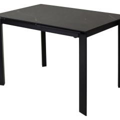 Стол CORNER 120 MATT BLACK MARBLE SOLID CERAMIC / BLACK, ®DISAUR в Ревде - revda.mebel24.online | фото