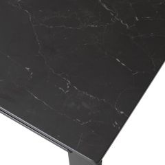 Стол CORNER 120 MATT BLACK MARBLE SOLID CERAMIC / BLACK, ®DISAUR в Ревде - revda.mebel24.online | фото 9