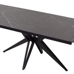 Стол FORIO 160 MATT BLACK MARBLE SOLID CERAMIC / BLACK, ®DISAUR в Ревде - revda.mebel24.online | фото 5