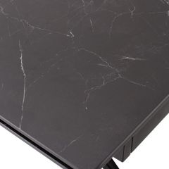 Стол FORIO 160 MATT BLACK MARBLE SOLID CERAMIC / BLACK, ®DISAUR в Ревде - revda.mebel24.online | фото 9