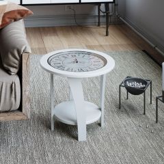 Стол журнальный ЭСТЕТ (Белое дерево/Белый жемчуг) в Ревде - revda.mebel24.online | фото 2