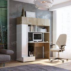 Стол компьютерный ПКС-1 (дуб сонома/белый глянец) в Ревде - revda.mebel24.online | фото 2