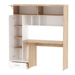Стол компьютерный ПКС-1 (дуб сонома/белый глянец) в Ревде - revda.mebel24.online | фото 3