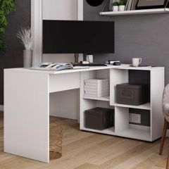 Стол компьютерный угловой СКМУ-4 Белый в Ревде - revda.mebel24.online | фото