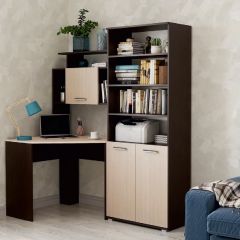 Стол компьютерный угловой УНИ ПКС-8 + Стеллаж ПКС-8 в Ревде - revda.mebel24.online | фото