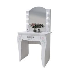 Стол туалетный Розалия №12 + ПОДСВЕТКА (лиственница белая, омела) в Ревде - revda.mebel24.online | фото