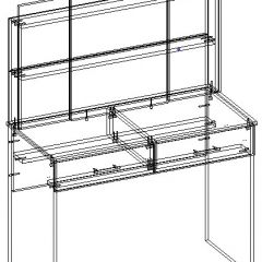 СОФИЯ Стол косметический (венге/дуб белфорд) в Ревде - revda.mebel24.online | фото 3