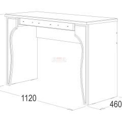 Стол туалетный + Зеркало навесное Ольга-12 (МДФ) в Ревде - revda.mebel24.online | фото 5