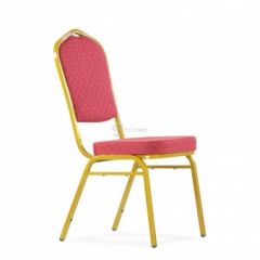 Стул Barneo S-6 банкетный (каркас золото, красная ткань) в Ревде - revda.mebel24.online | фото