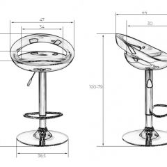 Стул барный DOBRIN DISCO LM-1010 (белый) в Ревде - revda.mebel24.online | фото 2