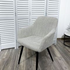 Стул BRANDY WZ2042-19 галечный серый фактурный велюр/ черный каркас М-City в Ревде - revda.mebel24.online | фото 5