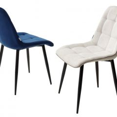 Стул CHIC BLUVEL-86 NAVY BLUE / черный каркас М-City в Ревде - revda.mebel24.online | фото 2