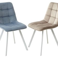 Стул CHILLI SQUARE G108-56 пудровый синий, велюр/ белый каркас М-City в Ревде - revda.mebel24.online | фото 3