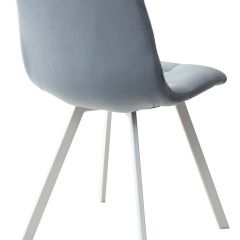 Стул CHILLI SQUARE G108-56 пудровый синий, велюр/ белый каркас М-City в Ревде - revda.mebel24.online | фото 4
