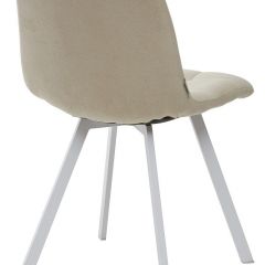 Стул CHILLI SQUARE UF860-01B бежевый, ткань/ белый каркас М-City в Ревде - revda.mebel24.online | фото 2