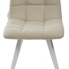 Стул CHILLI SQUARE UF860-01B бежевый, ткань/ белый каркас М-City в Ревде - revda.mebel24.online | фото 3