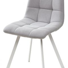 Стул CHILLI SQUARE UF860-02B серо-голубой, ткань/ белый каркас М-City в Ревде - revda.mebel24.online | фото