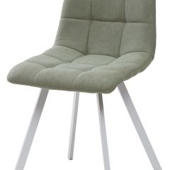 Стул CHILLI SQUARE UF860-11B мятный, ткань/ белый каркас М-City в Ревде - revda.mebel24.online | фото