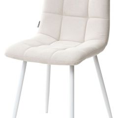 Стул CHILLI UF860-01B бежевый, ткань/белый каркас М-City в Ревде - revda.mebel24.online | фото