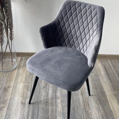 Стул HERMAN 360 град. СЕРЫЙ #27, велюр / черный каркас М-City в Ревде - revda.mebel24.online | фото