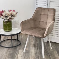 Стул MAVERICK 360 град. поворот. BLUVEL-40 BEIGE/ белый каркас, М-City в Ревде - revda.mebel24.online | фото 2