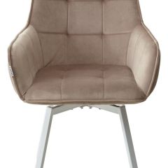 Стул MAVERICK 360 град. поворот. BLUVEL-40 BEIGE/ белый каркас, М-City в Ревде - revda.mebel24.online | фото 7