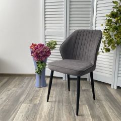 Стул VENA, цвет B28 Темно-серый, велюр / черный каркас М-City в Ревде - revda.mebel24.online | фото 2