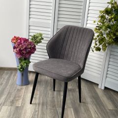 Стул VENA, цвет B28 Темно-серый, велюр / черный каркас М-City в Ревде - revda.mebel24.online | фото 3