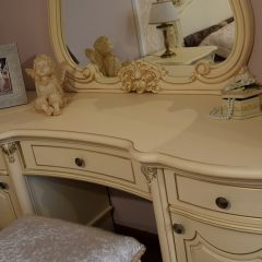 Туалетный стол + Зеркало Мона Лиза (крем) в Ревде - revda.mebel24.online | фото 5