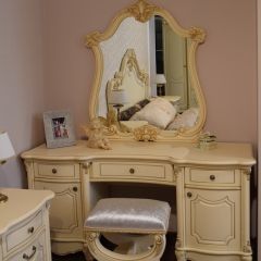 Туалетный стол + Зеркало Мона Лиза (крем) в Ревде - revda.mebel24.online | фото 6