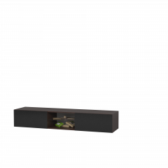 Тумба Подвесная 2 (белый/белый /белый лакобель) в Ревде - revda.mebel24.online | фото 2