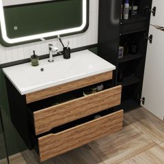 Тумба подвесная под умывальник "Elena 80" Karat В2 Домино (DK3202T) в Ревде - revda.mebel24.online | фото 5