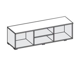 Тумба ТВ 1500 (ЛДСП Белый/Белый глянец) в Ревде - revda.mebel24.online | фото 2