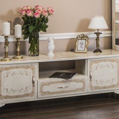 Тумба ТВ Патрисия (крем корень глянец) в Ревде - revda.mebel24.online | фото 2