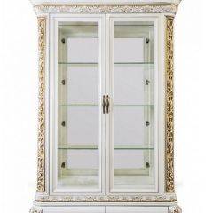 Витрина двухстворчатая Алсу (белый глянец) в Ревде - revda.mebel24.online | фото 3